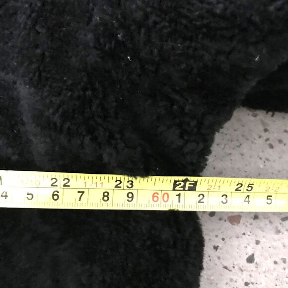 TSUNAMI Canada Womens M Faux Fur Black Maxi Coat Hood Double Breasted Warm - Picture 7 of 9